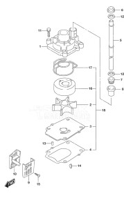 Outboard DF 90A drawing Water Pump