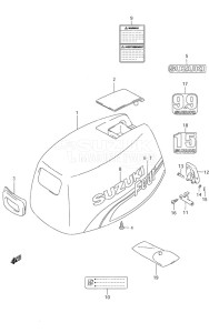 DF 9.9 drawing Engine Cover