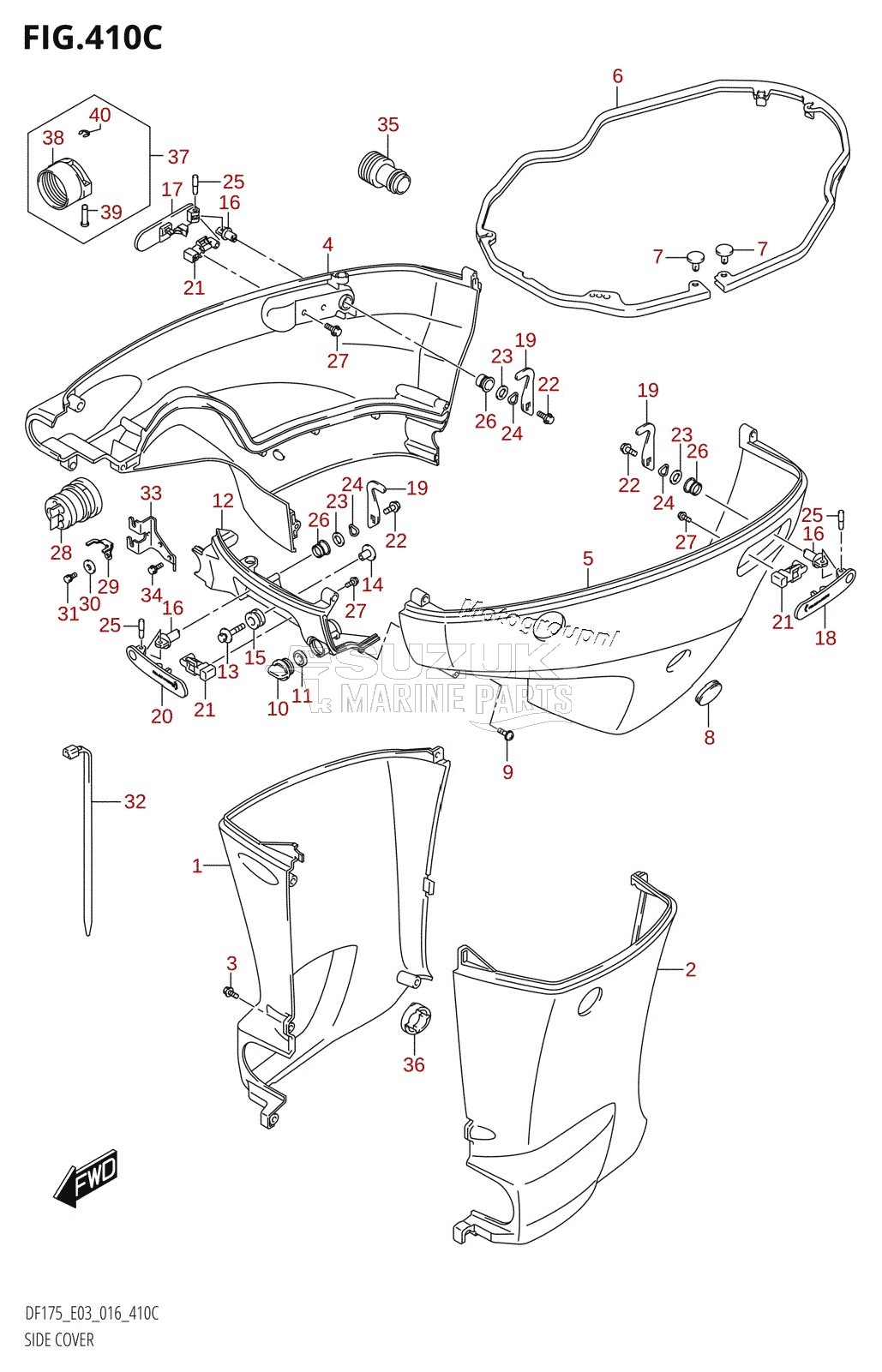 SIDE COVER (DF150Z:E03)