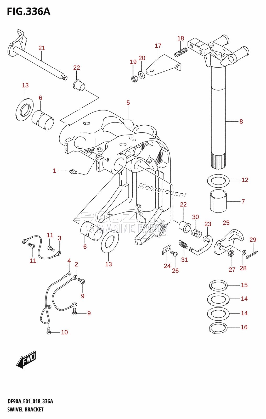 SWIVEL BRACKET (DF70A,DF90A,DF100B)