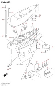 DF250ST From 25004F-240001 (E03)  2022 drawing GEAR CASE (DF225T)