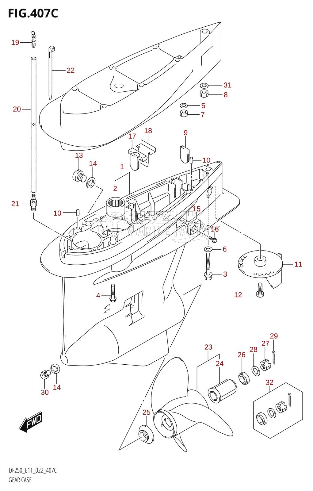 GEAR CASE (DF225T)