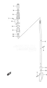 Outboard DF 25A drawing Shift Rod