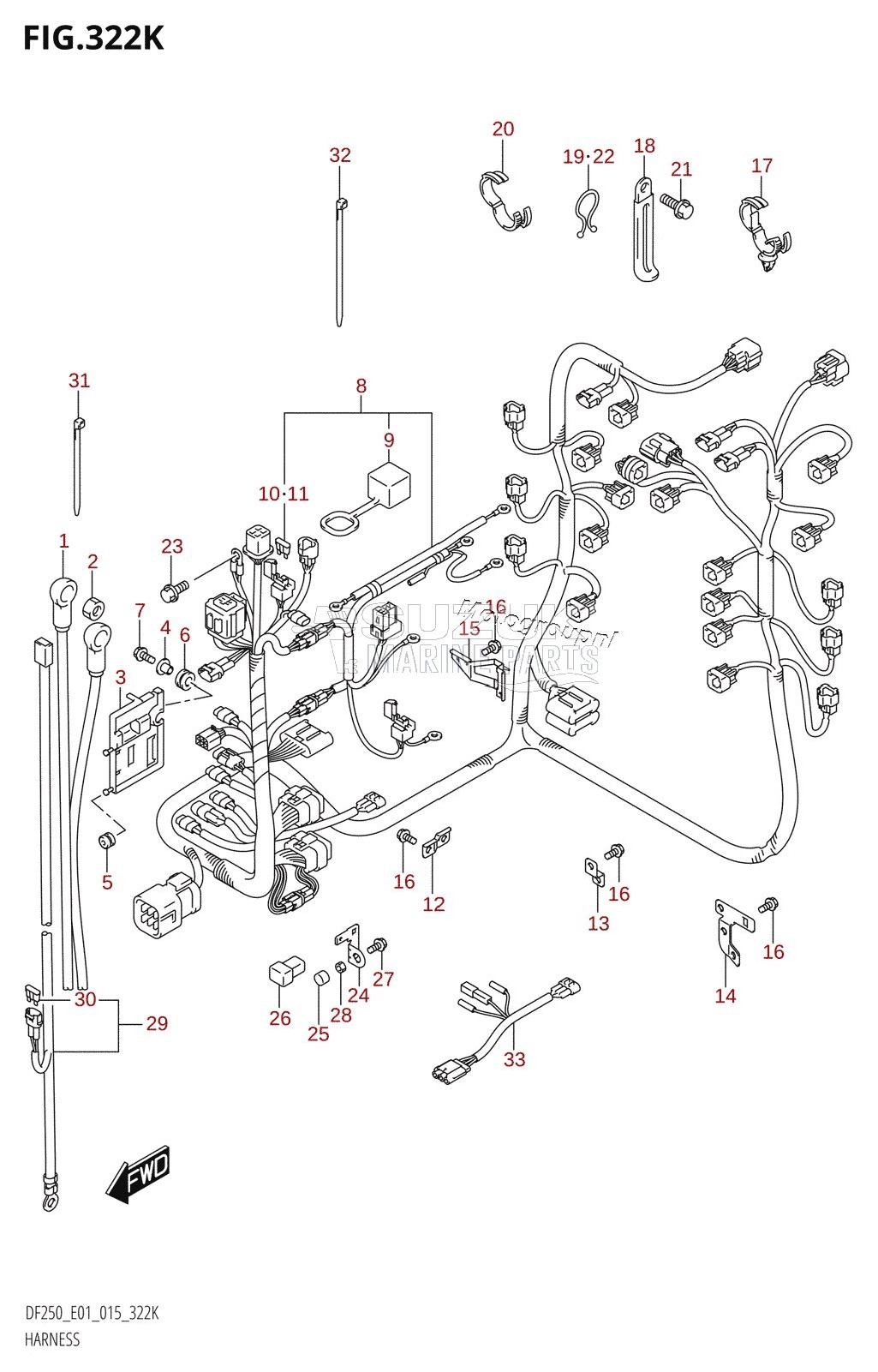 HARNESS (DF250T:E40)