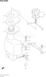 00602F-210001 (2012) 6hp P01-Gen. Export 1 (DF6) DF6 drawing FUEL TANK (DF4:P01)