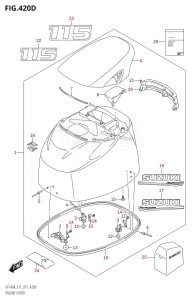 DF140AZ From 14003Z-710001 (E11 E40)  2017 drawing ENGINE COVER (DF115AZ:E11)