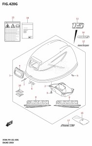 DF9.9B From 00995F-040001 (P01)  2020 drawing ENGINE COVER ((DF15A,DF15AR,DF15AT):021)