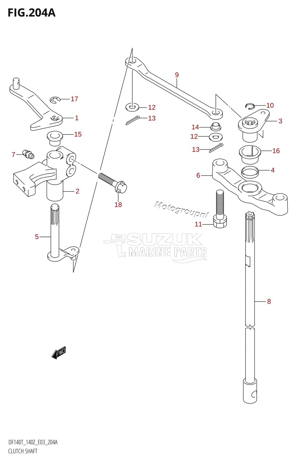 CLUTCH SHAFT (K2,K3)