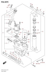 DF250Z From 25003Z-040001 (E03)  2020 drawing TRIM CYLINDER (X-TRANSOM,XX-TRANSOM)