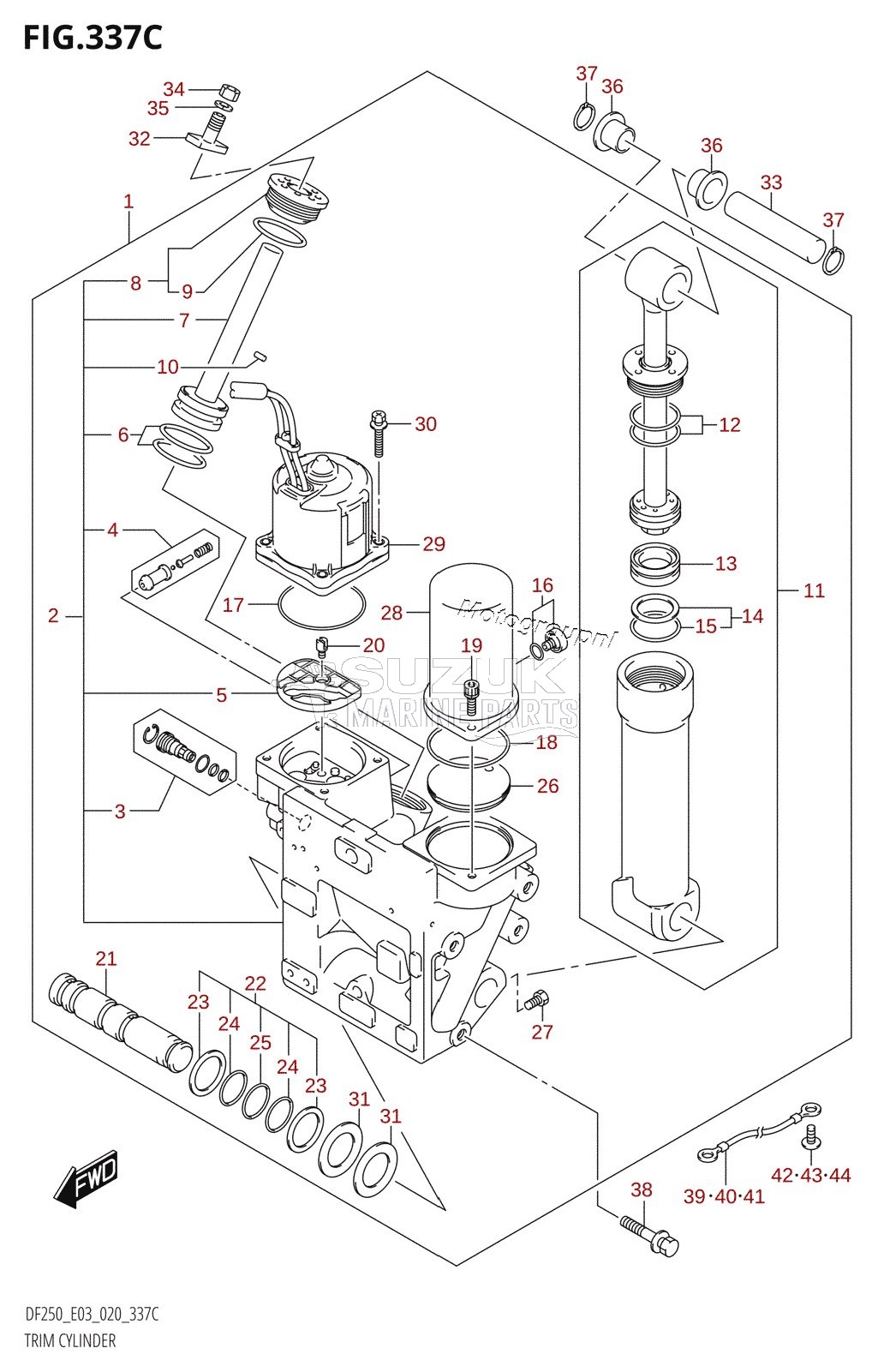 TRIM CYLINDER (X-TRANSOM,XX-TRANSOM)