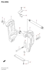 DF175TG From 17502F-410001 (E01 E40)  2014 drawing CLAMP BRACKET (DF150ZG:E01)