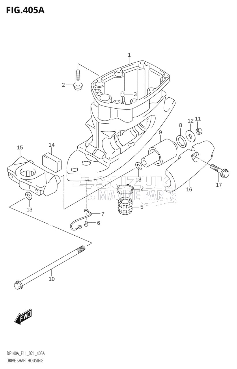 DRIVE SHAFT HOUSING (DF100AT,DF115AST)