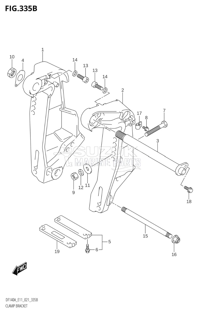 CLAMP BRACKET (DF115AST)