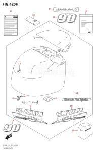 09003F-510001 (2005) 90hp E01 E40-Gen. Export 1 - Costa Rica (DF90A  DF90ATH) DF90A drawing ENGINE COVER (DF90A:E40)