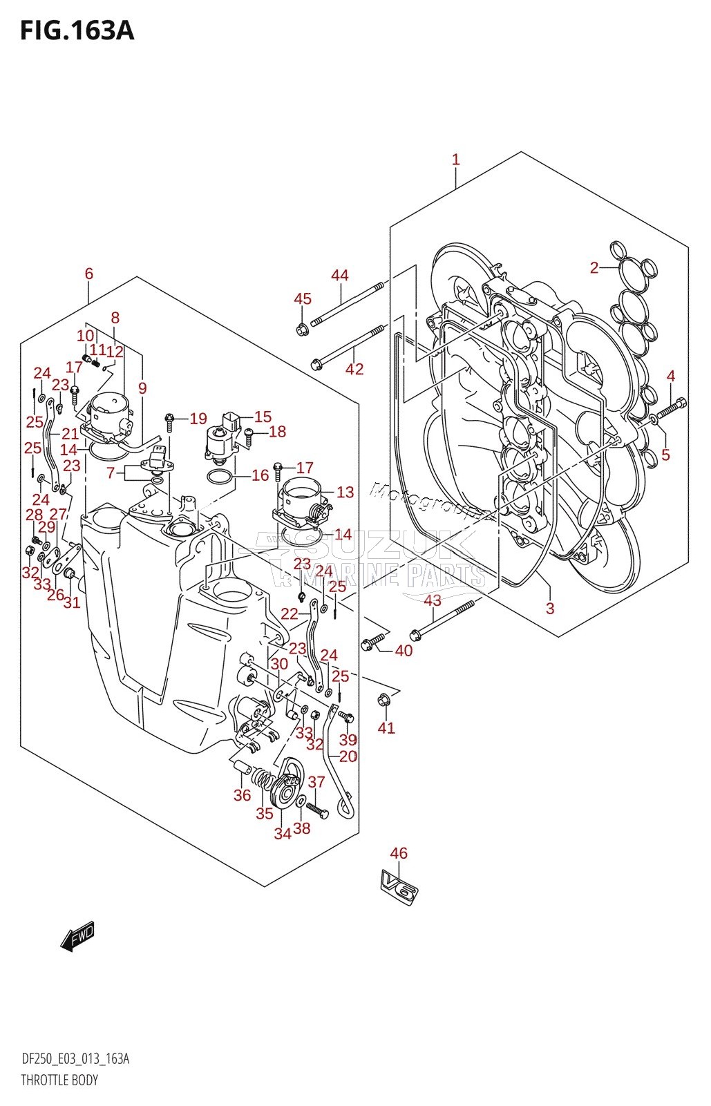 THROTTLE BODY (DF200T:E03)