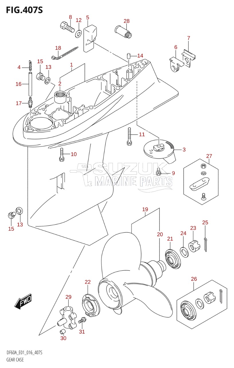 GEAR CASE (DF60AVT:E40)