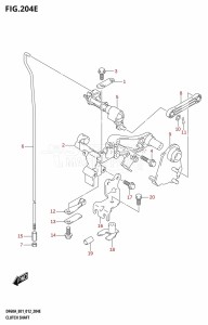 DF40A From 04003F-210001 (E01)  2012 drawing CLUTCH SHAFT (DF50ATH:E01)