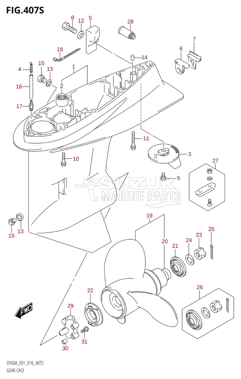 GEAR CASE (DF60AVT:E40)