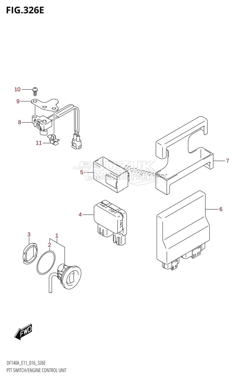 PTT SWITCH /​ ENGINE CONTROL UNIT (DF115AZ:E40)