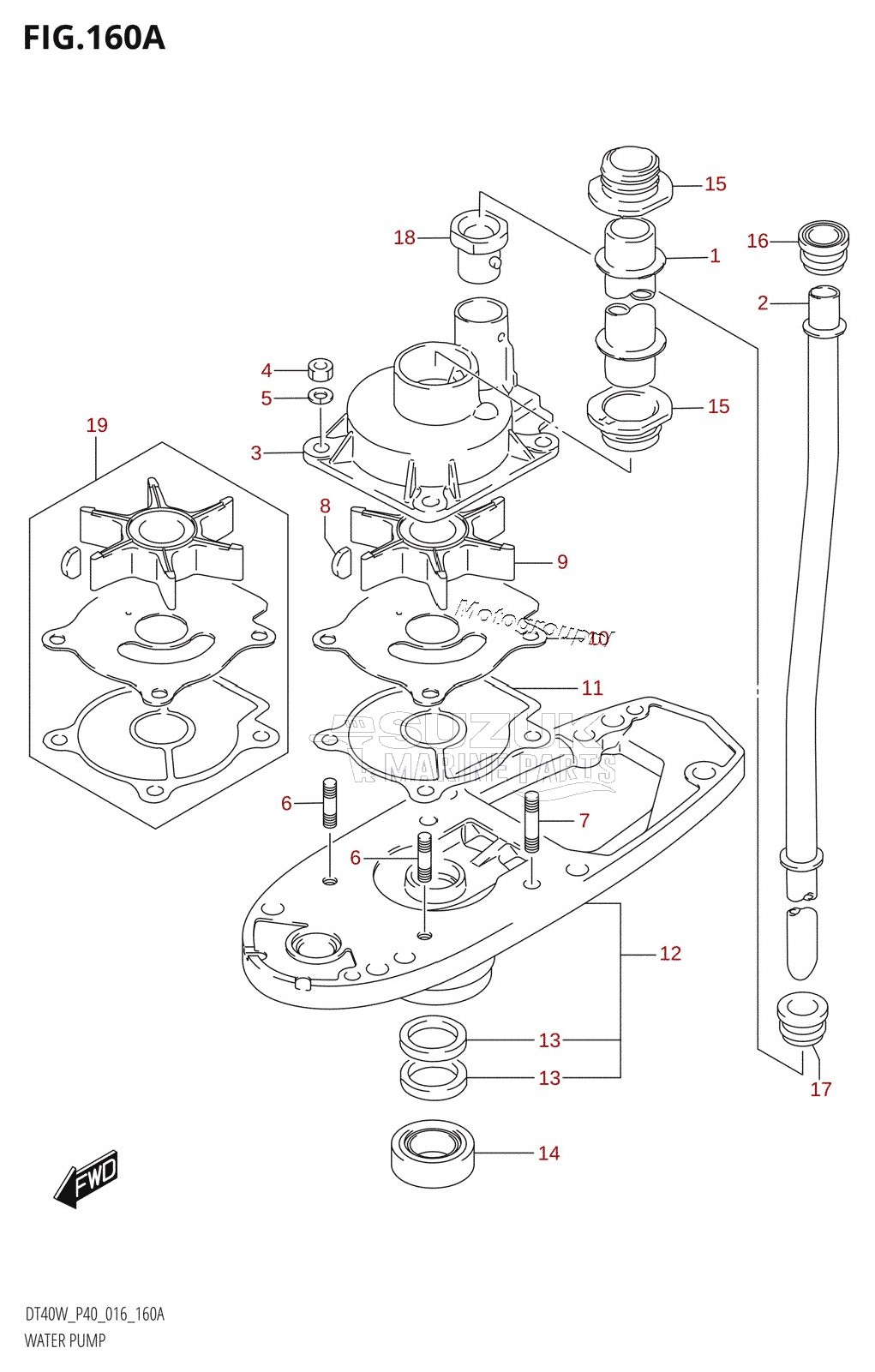 WATER PUMP (DT40W:P40)