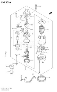 00993F-110001 (2011) 9.9hp P03-U.S.A (DF9.9T  DF9.9TH) DF9.9 drawing STARTING MOTOR (E-STARTER)