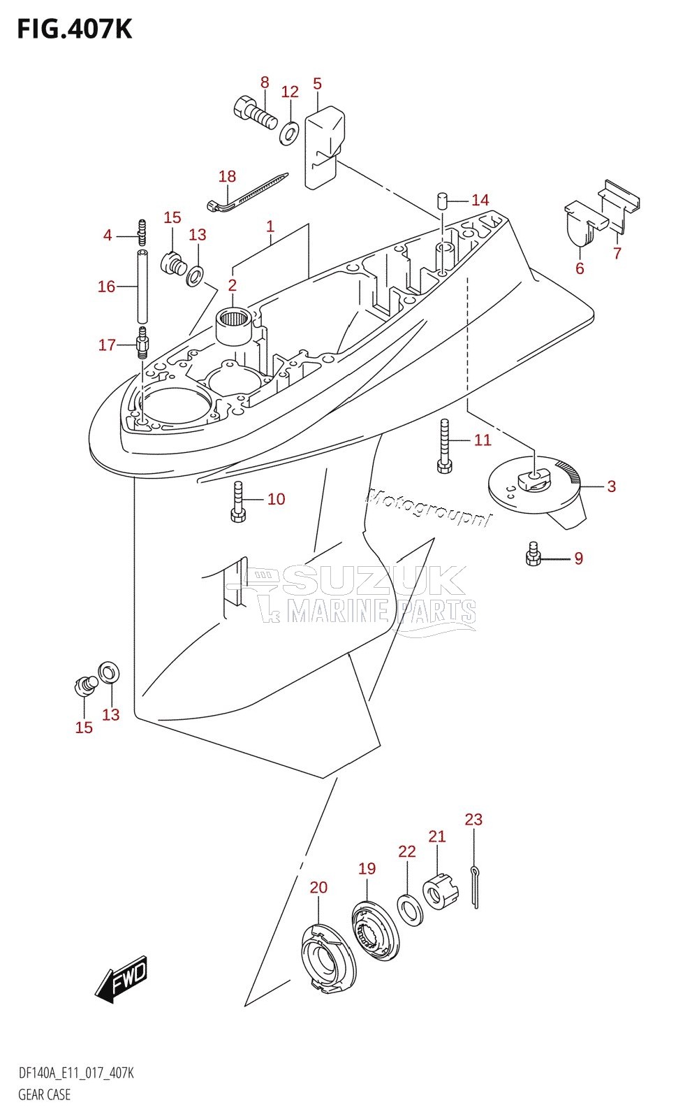 GEAR CASE (DF115AST:E03)