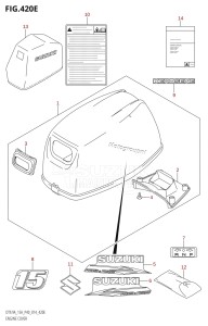 DT15A From 01504-410001 (P40)  2014 drawing ENGINE COVER (DT15AK:P36)