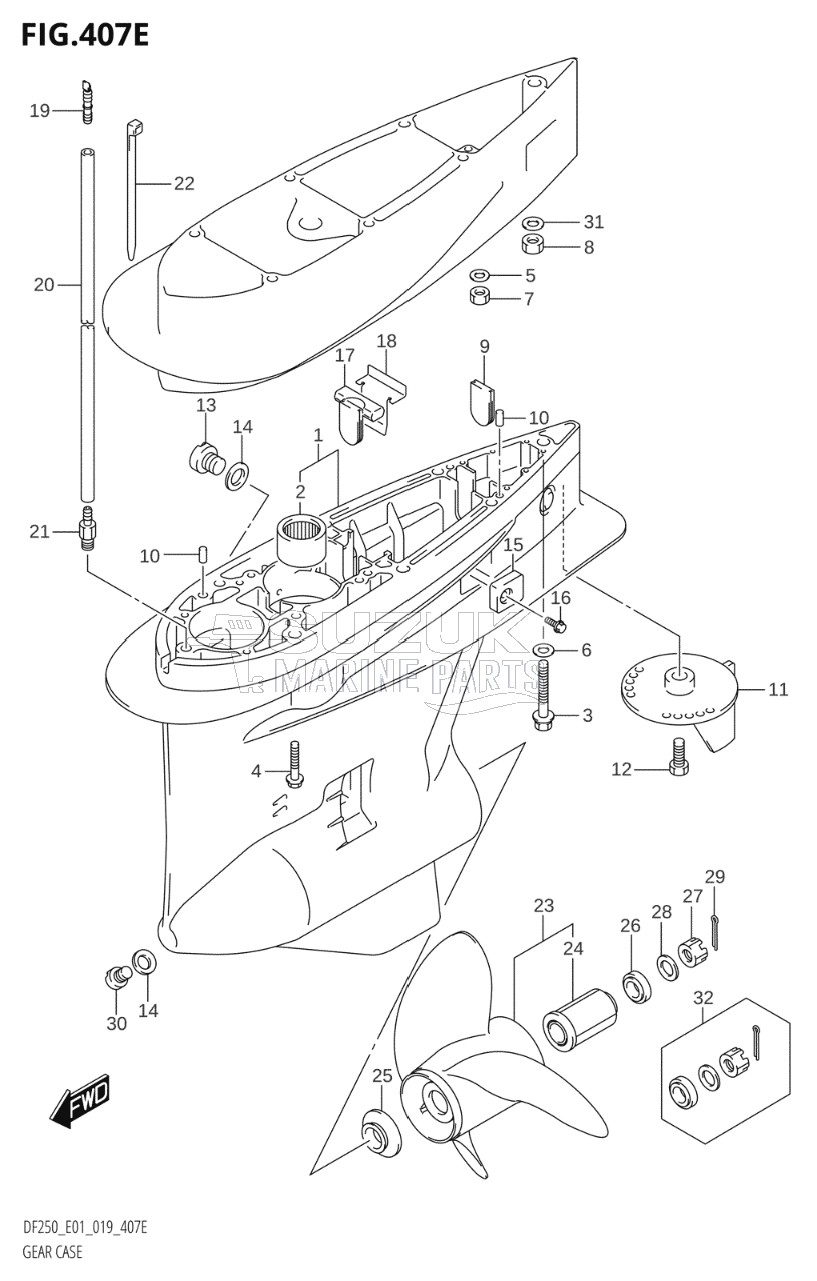 GEAR CASE (DF225T,DF250T)