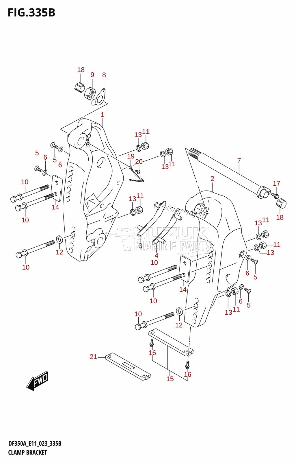 CLAMP BRACKET (DF350AMD,DF300BMD)