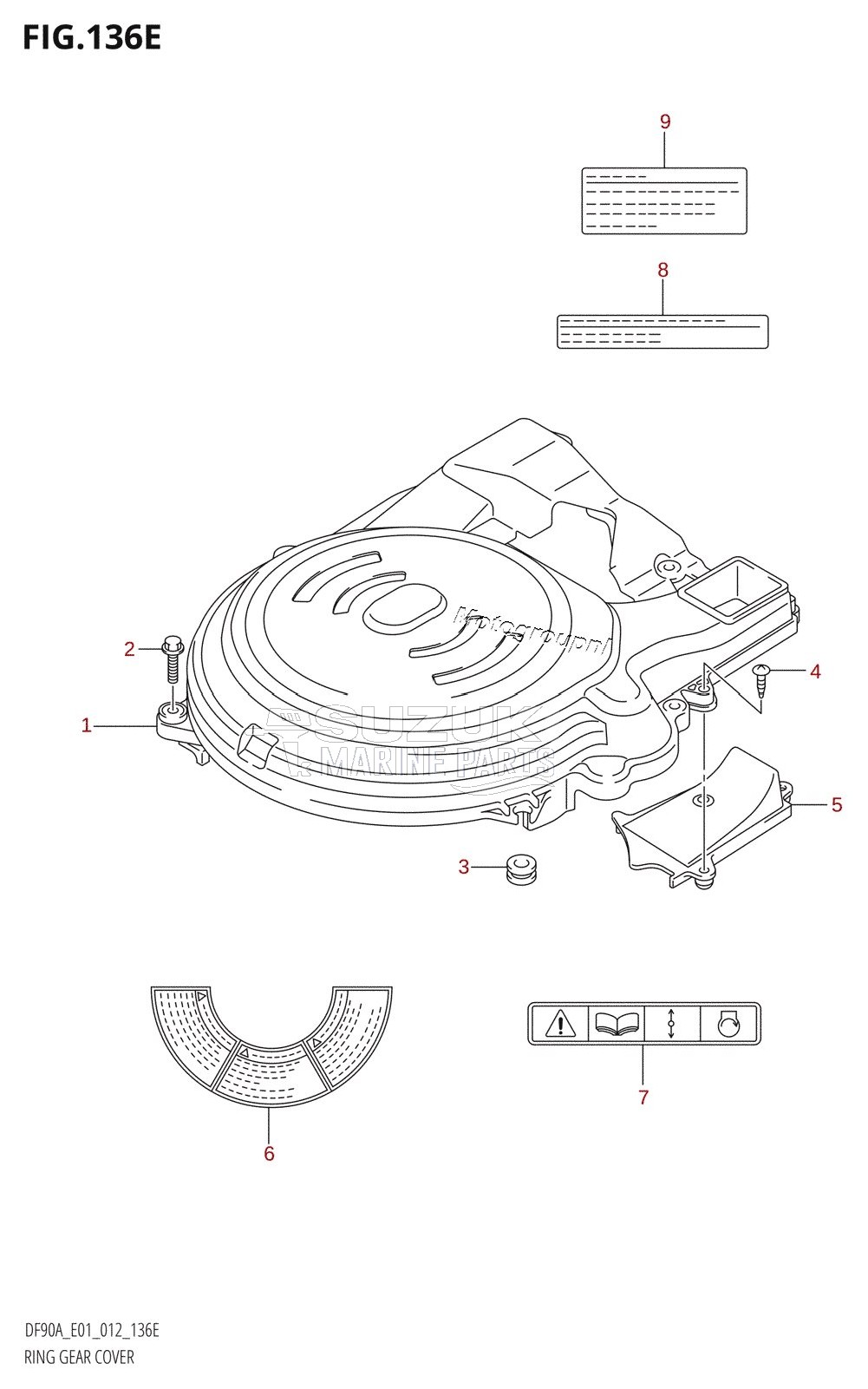 RING GEAR COVER (DF80A:E01)