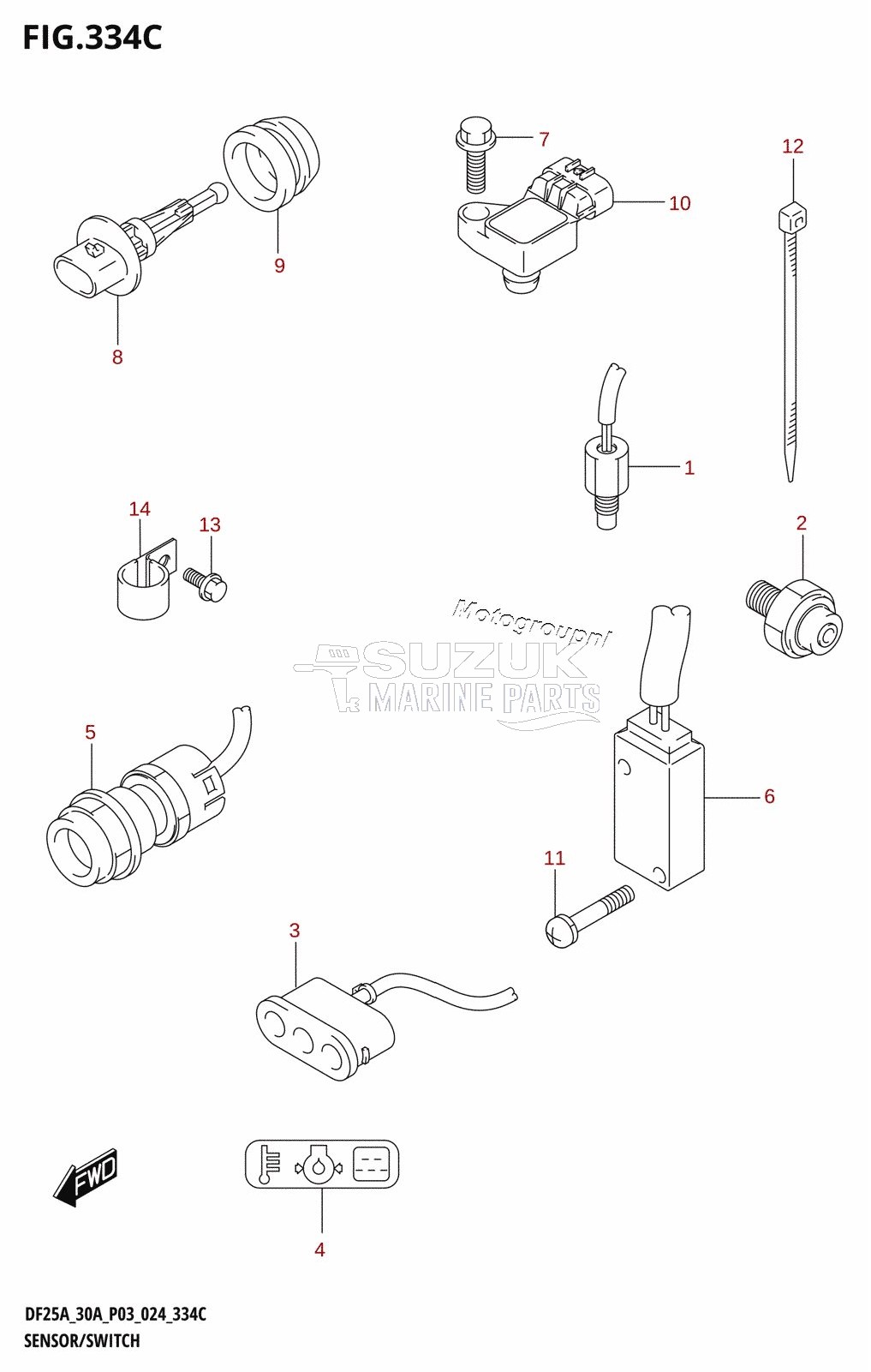 SENSOR /​ SWITCH (DF25ATH,DF30ATH)