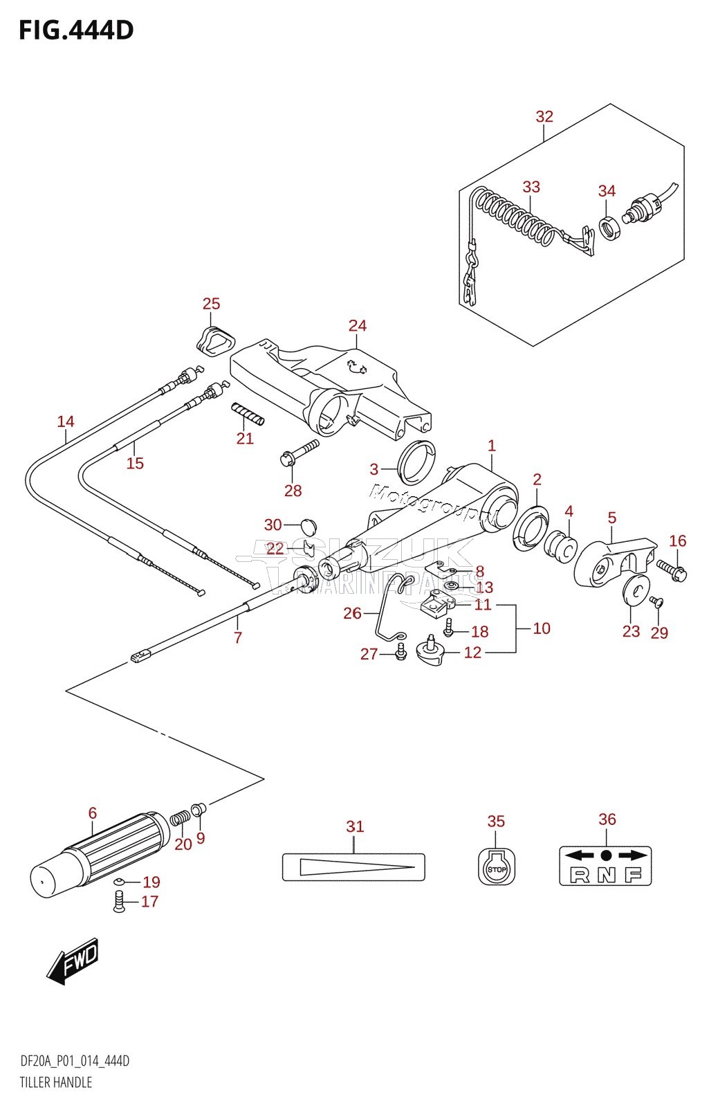 TILLER HANDLE (DF20A:P01)