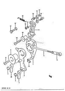 DT50 From 05003-401001 ()  1984 drawing THROTTLE LINK