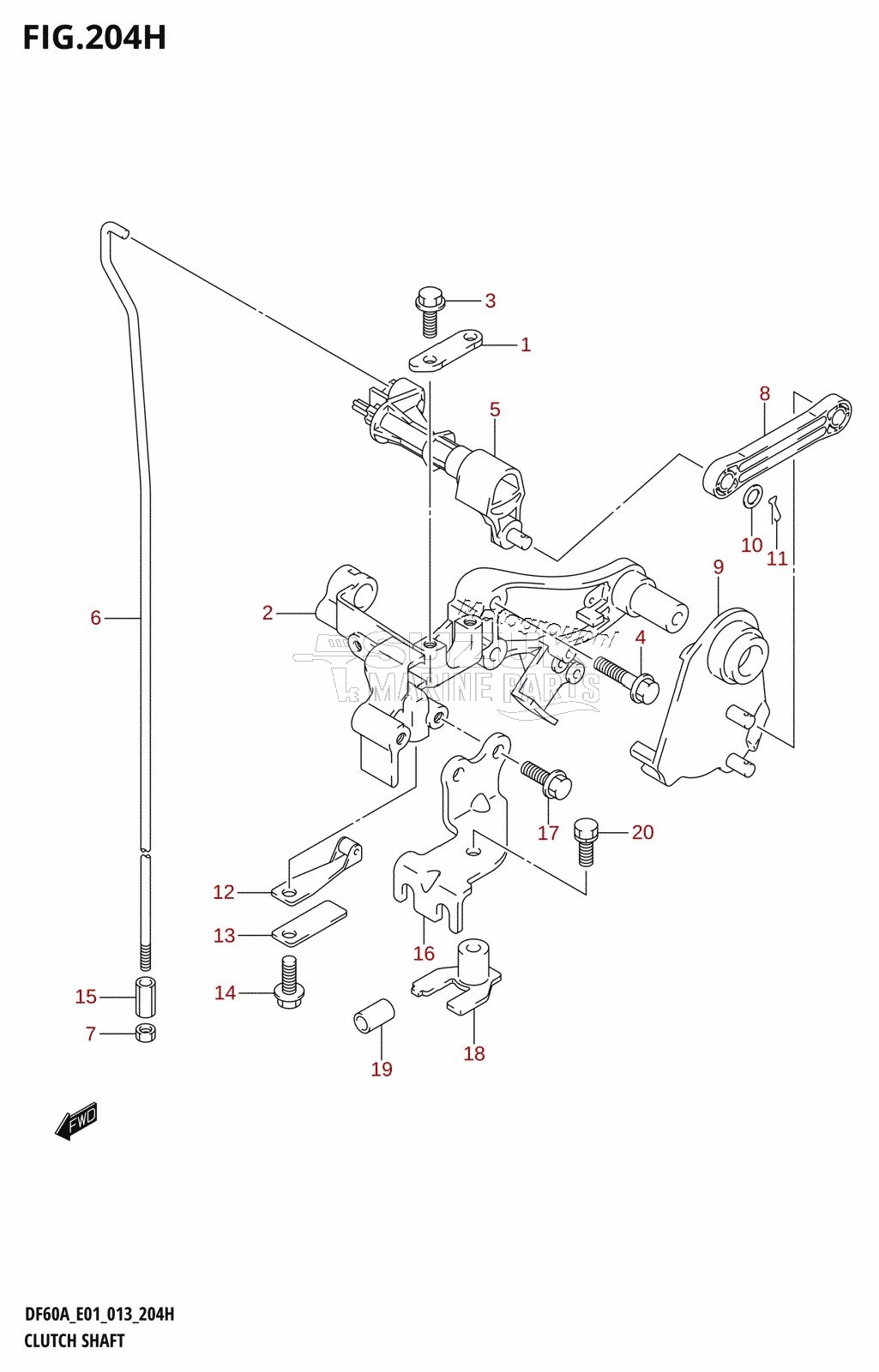 CLUTCH SHAFT (DF60A:E40)