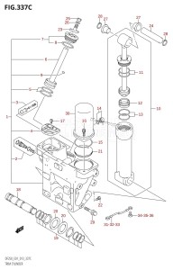 DF250 From 25003F-310001 (E01 E40)  2013 drawing TRIM CYLINDER (DF200Z:E01:(X-TRANSOM,XX-TRANSOM))