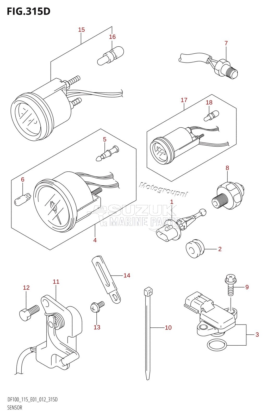 SENSOR (DF115T:E40)