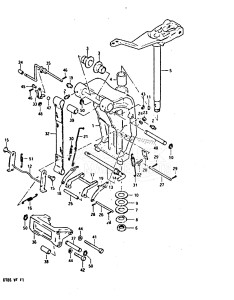 DT85 From 8501-410444 till 412597 ()  1984 drawing SWIVEL BRACKET (MODEL VE /​ VF)