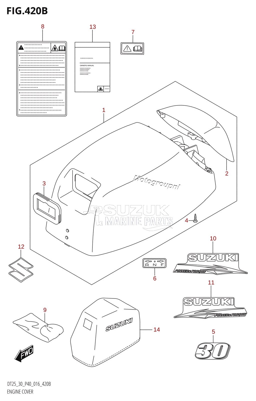 ENGINE COVER (DT30:P40)