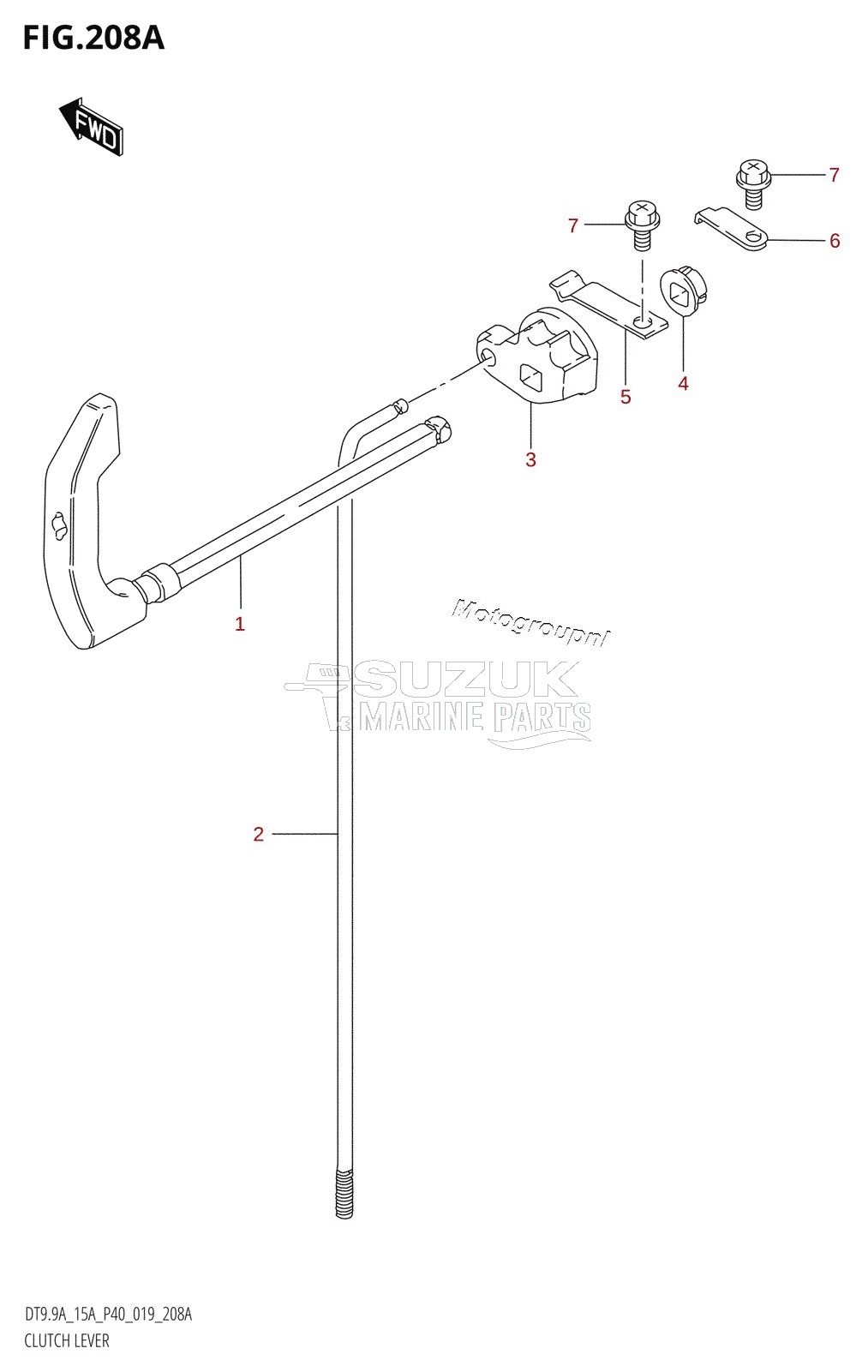 CLUTCH LEVER (P36,P81,DT9.9AK:P40)