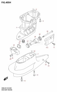 DF40A From 04003F-810001 (E01)  2018 drawing DRIVE SHAFT HOUSING (DF60AVT:E01,DF60AVT:E40)