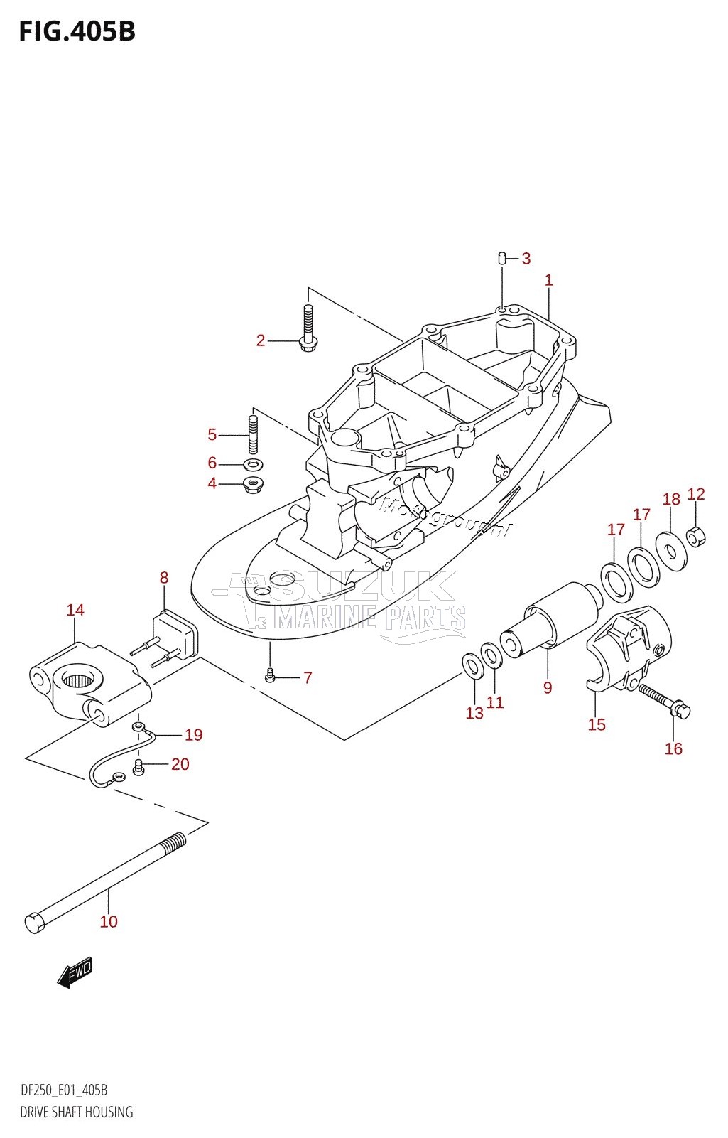 DRIVE SHAFT HOUSING (L-TRANSOM)