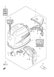 Outboard DF 175 drawing Engine Cover