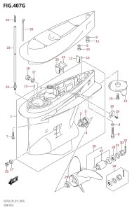 DF250Z From 25003Z-710001 (E40)  2017 drawing GEAR CASE (DF225Z:E01)