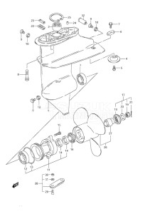 Outboard DF 9.9 drawing Gear Case