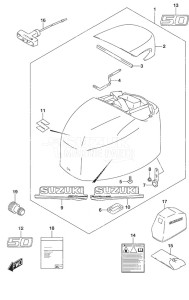 DF 50A drawing Engine Cover High Thrust