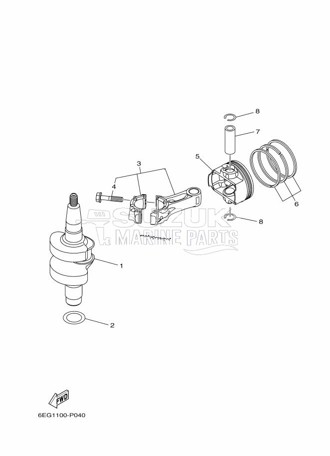 CRANKSHAFT--PISTON