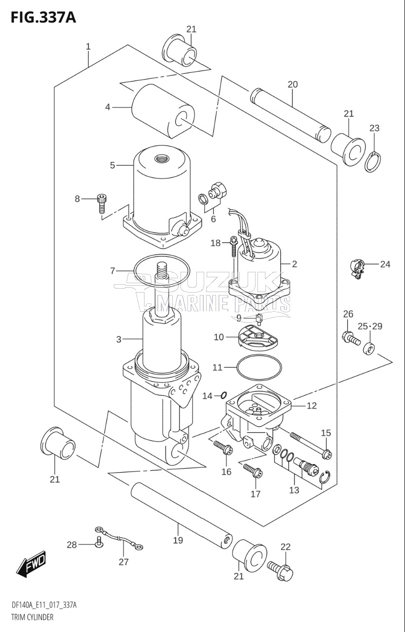 TRIM CYLINDER (DF100AT:E11)