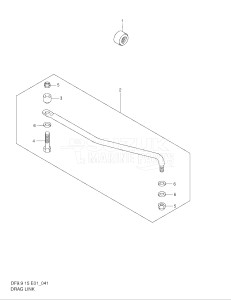 00991 F-751001- (1997) 9.9hp - (DF9.9(A,AR)S V) DF9.9(A,A)S V drawing DRAG LINK (DF9.9R / 9.9AR / 15R / 15AR)