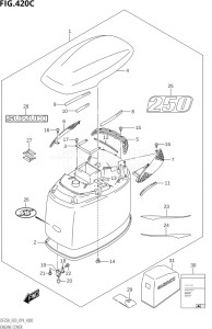25003Z-910001 (2019) 250hp E03 E40-USA - Costa Rica (DF250ST  DF250Z) DF250Z drawing ENGINE COVER (DF250ST)