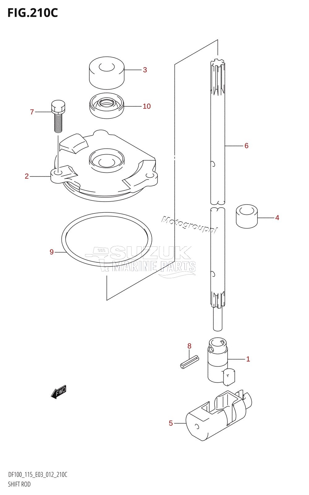 SHIFT ROD (DF115Z:E03)